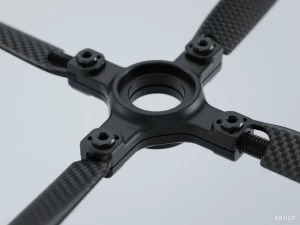 Rotor fixing part components formed by injection molding of cf-reinforced thermoplastic composite materials